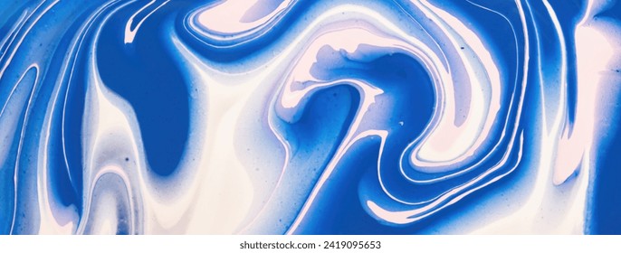 Abstract fluid art background navy blue and white colors. Liquid marble. Acrylic painting on canvas with sapphire gradient and splash. Alcohol ink backdrop with wavy pattern. - Powered by Shutterstock