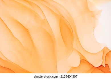 Abstract fluid art painting in alcohol ink technique. Flowing translucent paint warm hues. Background similar to the landscape of movement sands. Designed for wall art, postcard or poster, cover. - Shutterstock ID 2135404307