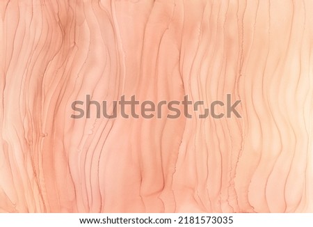 Abstract fluid art painting in alcohol ink technique. Liquid light texture with flows and lines waves. Designed for wall art, card and wedding decoration. Artistic background with pastel beige color.