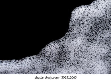 Abstract Foam Texture On Black Background