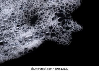 Abstract Foam Texture On Black Background