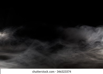 Abstract  fog or smoke move on black color background
