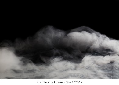 Abstract fog or smoke move on black color background