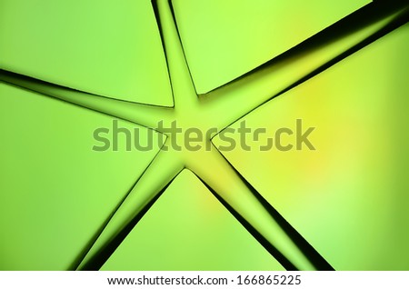 Abstract folded paper sheets