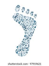 Abstract Footprint From Water Drops