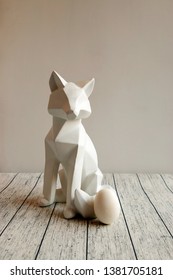 Abstract fox figure . Polygonal art. Abstract backtop. Web design background.