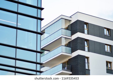 Abstract fragment of contemporary architecture. Residential modern building - Shutterstock ID 1169335453