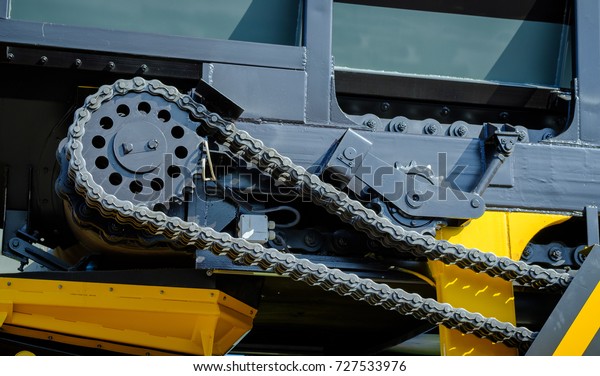 Abstract fragment\
of heavy machinery\
background