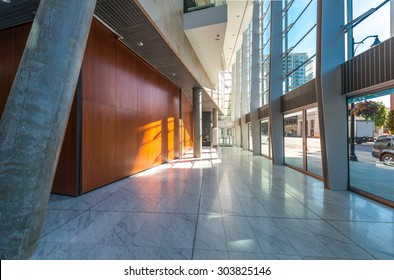 Abstract fragment of the urban architecture of modern luxury building, center, hotel, shopping mall, business centre. Interior design. Vertical.