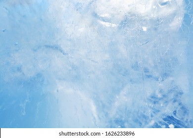 Abstract Frozen Water.Ice Texture Winter Background