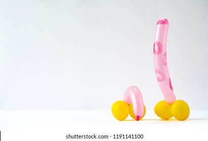 Abstract function and dysfunction erectile penis. With empty free space for text or design.