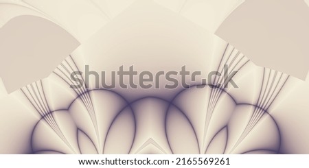 Abstract futuristic beige background with symmetrical pattern.  Fractal, illustration