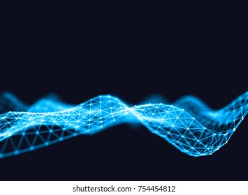 Abstract futuristic geometrical and science color neon background with space for copy. Plexus connection backdrop. Business presentation concept. Medical structure and artificial intelligence - Shutterstock ID 754454812