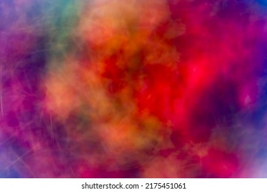 abstract fuzzy background and blue  red  orange  violet   maroon spots
