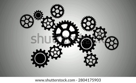 Abstract Gears Background - Seamless Loopable onwhite background working process