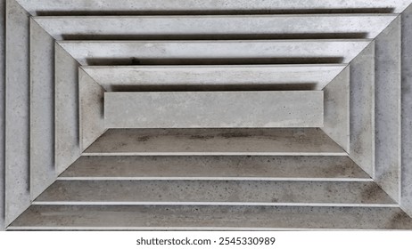 Abstract geometric concrete surface featuring linear patterns in a modern design. The image highlights industrial textures and bold lines, creating a minimalist architectural concept. - Powered by Shutterstock