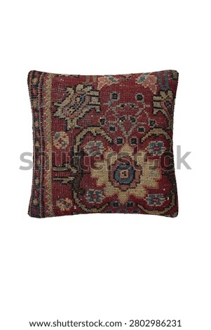 Abstract geometric pattern composed of irregular mosaic tiles in earthy tones of brown, beige, green, red, orange, and yellow. The seamless overlapping square and rectangular shapes creating a........