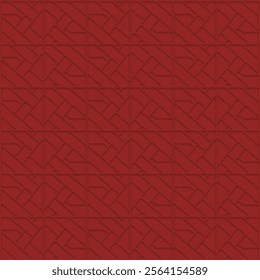 Abstract Geometric Red Pattern with 3D Effect – Seamless Design
