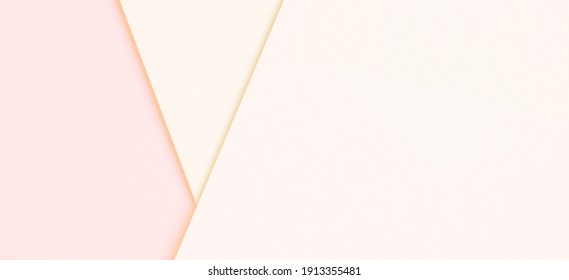 Abstract Geometric Shapes And Lines Champagne Color Paper Texture Banner Background