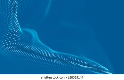Abstract Geometrical Background ..Futuristic technology style. Neon Sign . HUD Element . Elegant . Big data visualization .