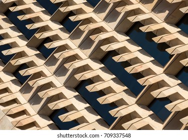 Abstract geometrical patterns and lines. Architectural detail