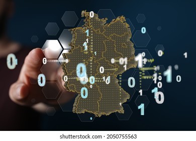Abstract of germany map network