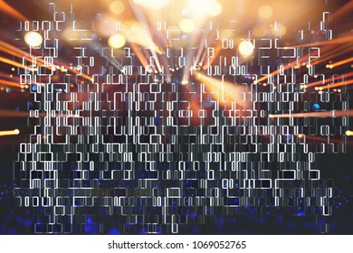 Abstract Glitch Texture background over glitter
