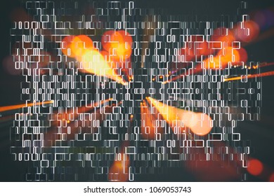 Abstract Glitch Texture background over glitter