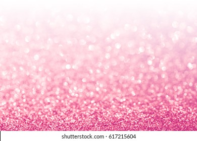 Abstract glitter pink background with white copy space