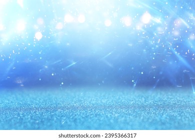 abstract glitter silver, gold , blue lights background. de-focused - Shutterstock ID 2395366317