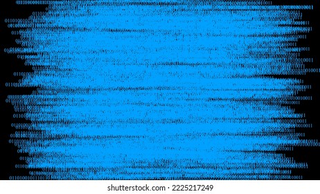 The abstract glowing blue coding background. Binary code, technology, data and internet concept