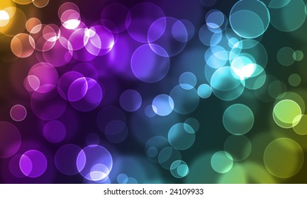 abstract glowing circles on a colorful background