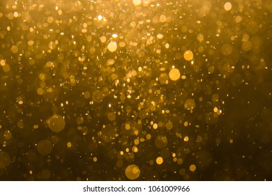 Abstract Gold Bokeh Black Background Stock Photo (Edit Now) 700278382