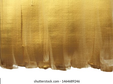 Abstract gold (bronze) glittering color surface. Paint smear brush stroke stain texture.