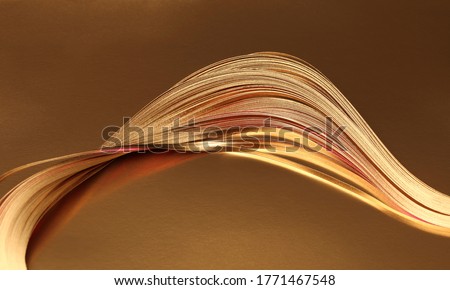 Abstract Gold (bronze) wave paper background. 