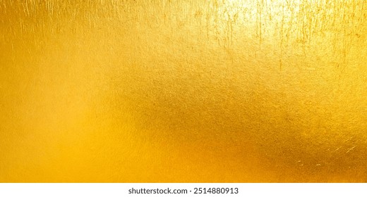 Abstract golden texture with gradient effect for opulent backdrop, shimmering surface design, rich yellow to dark gold hues transition, high-end graphic designs and luxurious branding material