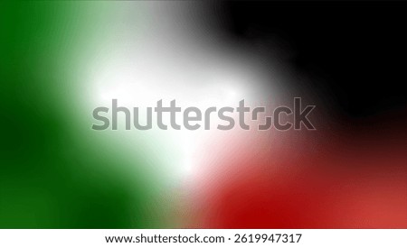 Abstract gradient background featuring the colors of the Jordanian flag smooth blend