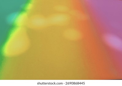 Abstract Gradient Light Spectrum,A vibrant abstract background featuring a smooth gradient of rainbow colors from green to purple, with soft glowing light reflections.