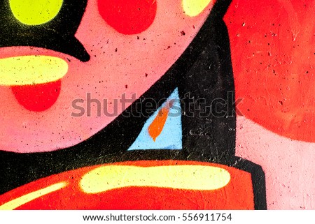 Abstract graffiti on the wall - street art