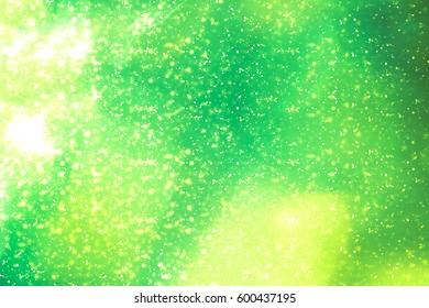 Abstract Green Background Glowing Particles Template Stock Photo ...