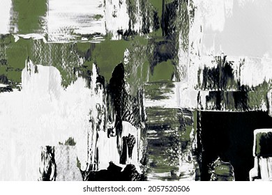 Abstract Green Background Wallpaper, Mixed Paint Texture