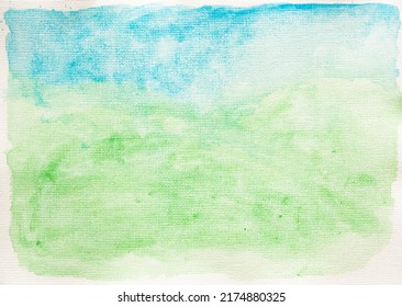 Abstract green and blue watercolor paint background texture close up - Shutterstock ID 2174880325