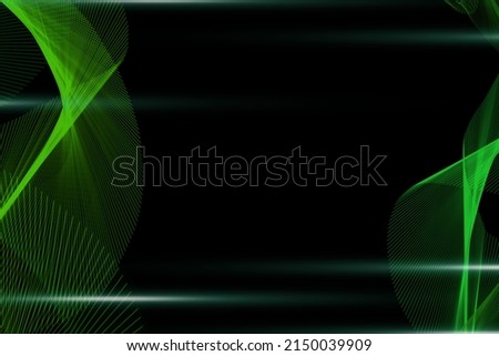 Abstract green light Spiral Twisted Lines with artistic pattern Background.