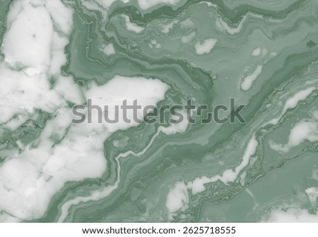 Abstract Green Marble with Freeform Pattern and Fluid Design