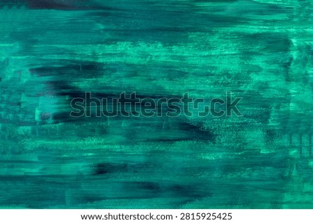 Abstract Green Painted Texture Background with Artistic Brush Strokes