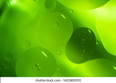 Abstract Green Water Bubbles Background