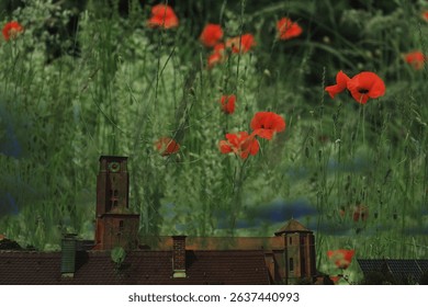 abstract, green, water, reflection, grid, nature, pattern, lines, modern art, symmetry, texture, surreal, background, calm, peaceful, minimal, light, bright,double exposure, meadow, church, flowers - Powered by Shutterstock - Get 15% off with code: PIKWIZARD15