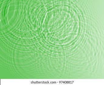 Abstract Green Water Ripple Background