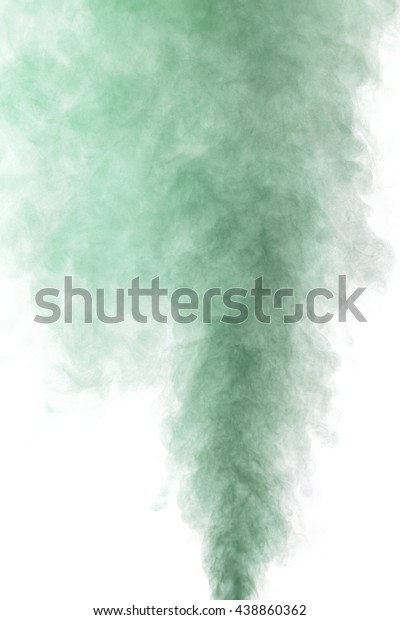 Abstract green-gray water vapor on a white
background. Texture. Design elements. Abstract art. Steam the
humidifier. Macro
shot.