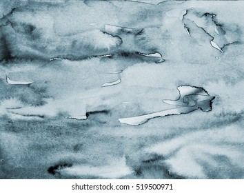 Abstract grey watercolor on paper texture can use as background